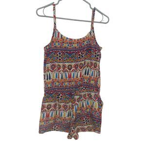 Womens Thread 4 Thought 100% Recycled Colorful Boho Romper XS